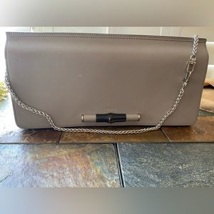 RARE GUCCI Continental Lady Bamboo Leather Clutch w/ Certificate of Authenticity